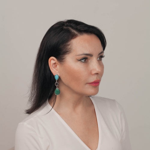 Серьги Possebon Azul, Q. Verde, A0585.20.17 S фото 2